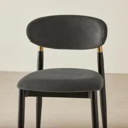 Amali Charcoal Velvet Dining Chair