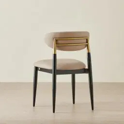 Amali Sand Beige Vegan Leather Dining Chair