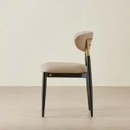 Amali Sand Beige Vegan Leather Dining Chair