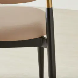 Amali Sand Beige Vegan Leather Dining Chair