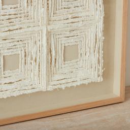 Verla Paper Pulp Shadow Box with Oak Color Frame