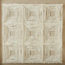 Verla Paper Pulp Shadow Box with Oak Color Frame