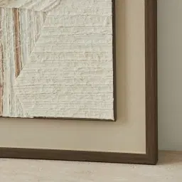 Trixie Paper Pulp Shadow Box with Light Brown Frame