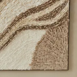 Fita Paper Pulp Shadow Box with Light Brown Frame