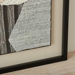 Kazan Paper Pulp Shadow Box with Black Frame