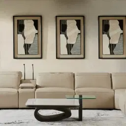 Kazan Paper Pulp Shadow Box with Black Frame