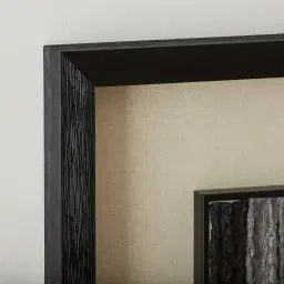 Kazan Paper Pulp Shadow Box with Black Frame