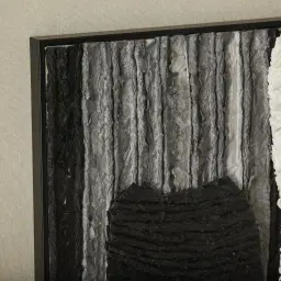 Kazan Paper Pulp Shadow Box with Black Frame