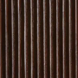 San Pierre Ebony Brown Ash Veneer Entertainment Unit with Travertine Finish Sintered Stone Top