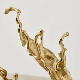 Nickel Sculpture Votive II - Deep Gold and Granite Base