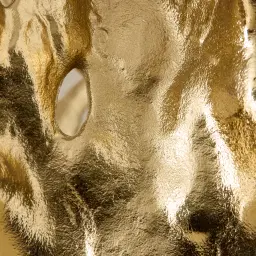 Nickel Sculpture Votive II - Deep Gold and Granite Base