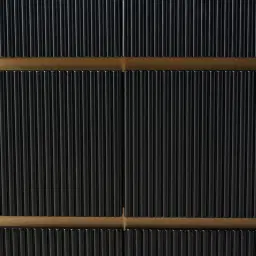 Archie Black Wooden 6-Drawer Dresser with White Sintered Stone Top