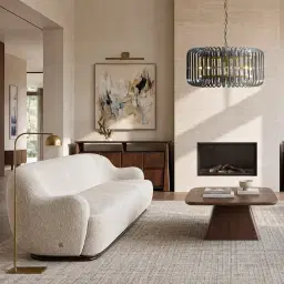 Dunstan Amber Brown Veneer High Coffee Table