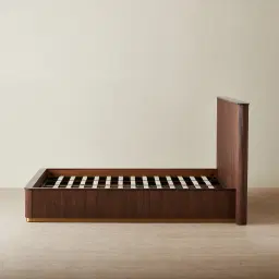 San Pierre Walnut Veneer King Bed