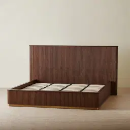 San Pierre Walnut Veneer King Bed