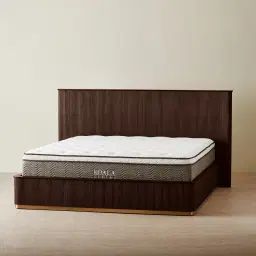 San Pierre Ebony Brown Ash Veneer Queen Bed	