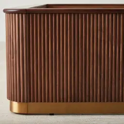 San Pierre Walnut Veneer Queen Bed