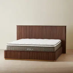 San Pierre Walnut Veneer Queen Bed