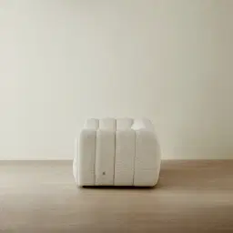 Gabriella Stone Cream 3-Seater Woven Fabric Sofa