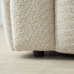 Gabriella Stone Cream 3-Seater Woven Fabric Sofa