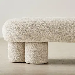 Estelle Stone Cream Ottoman