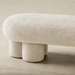 Estelle Stone Cream Ottoman