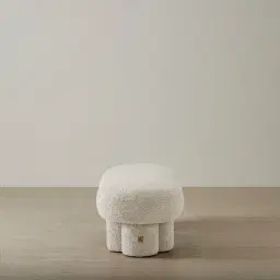 Estelle Stone Cream Ottoman