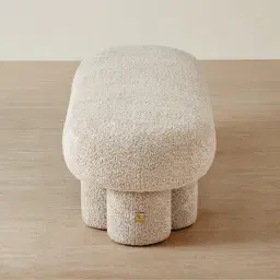 Estelle Mid Beige Ottoman