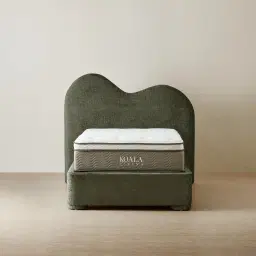 Poppy Green Chenille Fabric King Single Bed