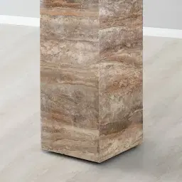 Monolith Natural Silver-Grey Travertine Dining Table