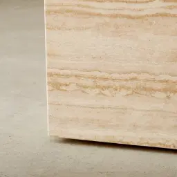 Monolith Natural Cream Travertine Console Table