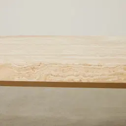 Monolith Natural Cream Travertine Console Table