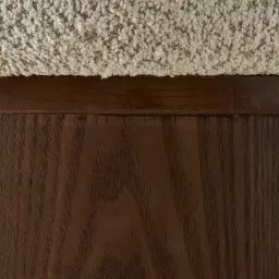 Lila Stone Cream Fabric Dining Chair - Toffee Brown Ash Veneer Legs