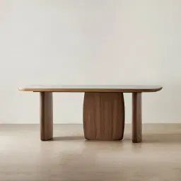 Sierra Walnut Brown Dining Table - Sintered Stone Top 200x105cm