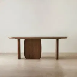 Sierra Walnut Brown Dining Table - Sintered Stone Top 200x105cm
