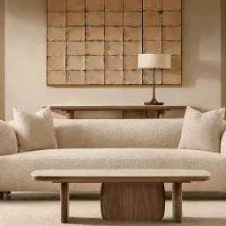 Sierra Walnut Brown Coffee Table - Sintered Stone Top