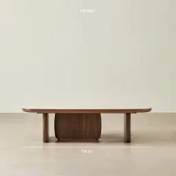 Sierra Walnut Brown Coffee Table - Sintered Stone Top