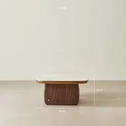 Sierra Walnut Brown Coffee Table - Sintered Stone Top