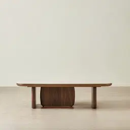 Sierra Walnut Brown Coffee Table - Sintered Stone Top