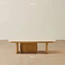 Sierra Light Wood Coffee Table - Sintered Stone Top