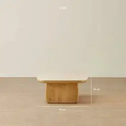 Sierra Light Wood Coffee Table - Sintered Stone Top