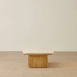 Sierra Light Wood Coffee Table - Sintered Stone Top