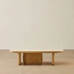 Sierra Light Wood Coffee Table - Sintered Stone Top