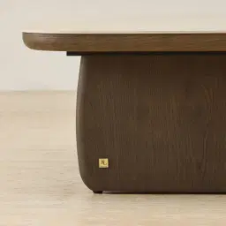 Sierra Dark Wood Coffee Table - Sintered Stone Top