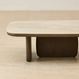 Sierra Dark Wood Coffee Table - Sintered Stone Top