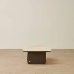 Sierra Dark Wood Coffee Table - Sintered Stone Top