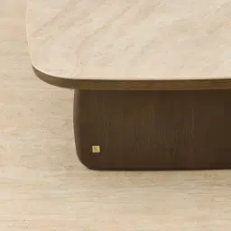 Sierra Dark Wood Coffee Table - Sintered Stone Top