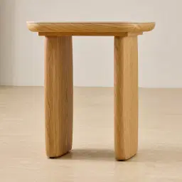 Sierra Light Wood Side Table - Sintered Stone Top