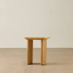 Sierra Light Wood Side Table - Sintered Stone Top