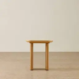 Sierra Light Wood Side Table - Sintered Stone Top